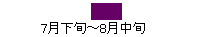 7月下旬から8月中旬