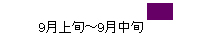 9月上旬から9月中旬